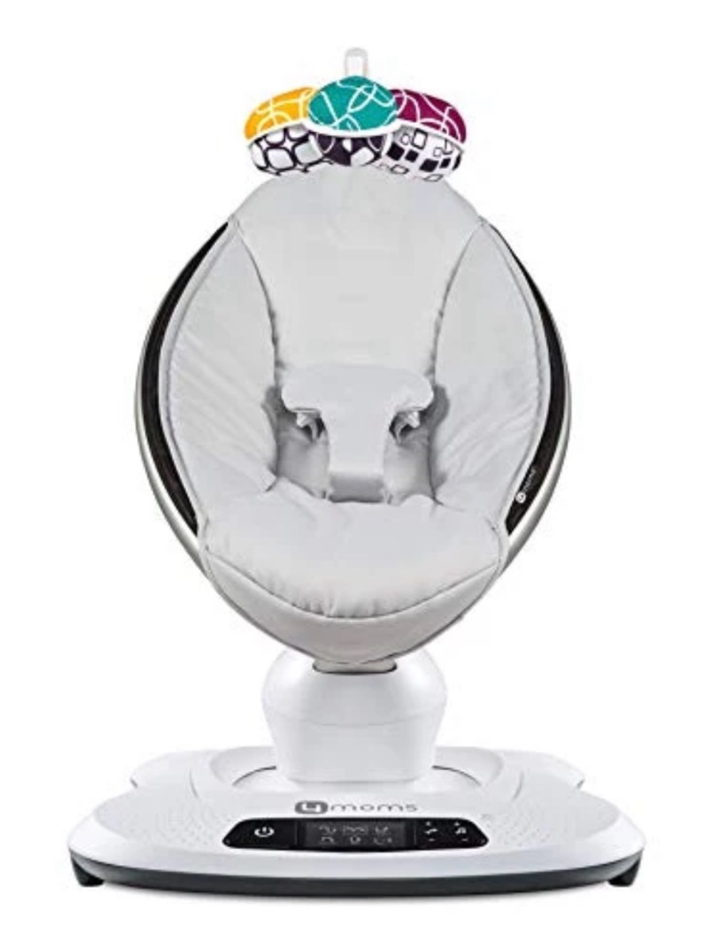 4moms Mamaroo 4 in Gray Smart Baby Swing - Lightweight Infant Rocker